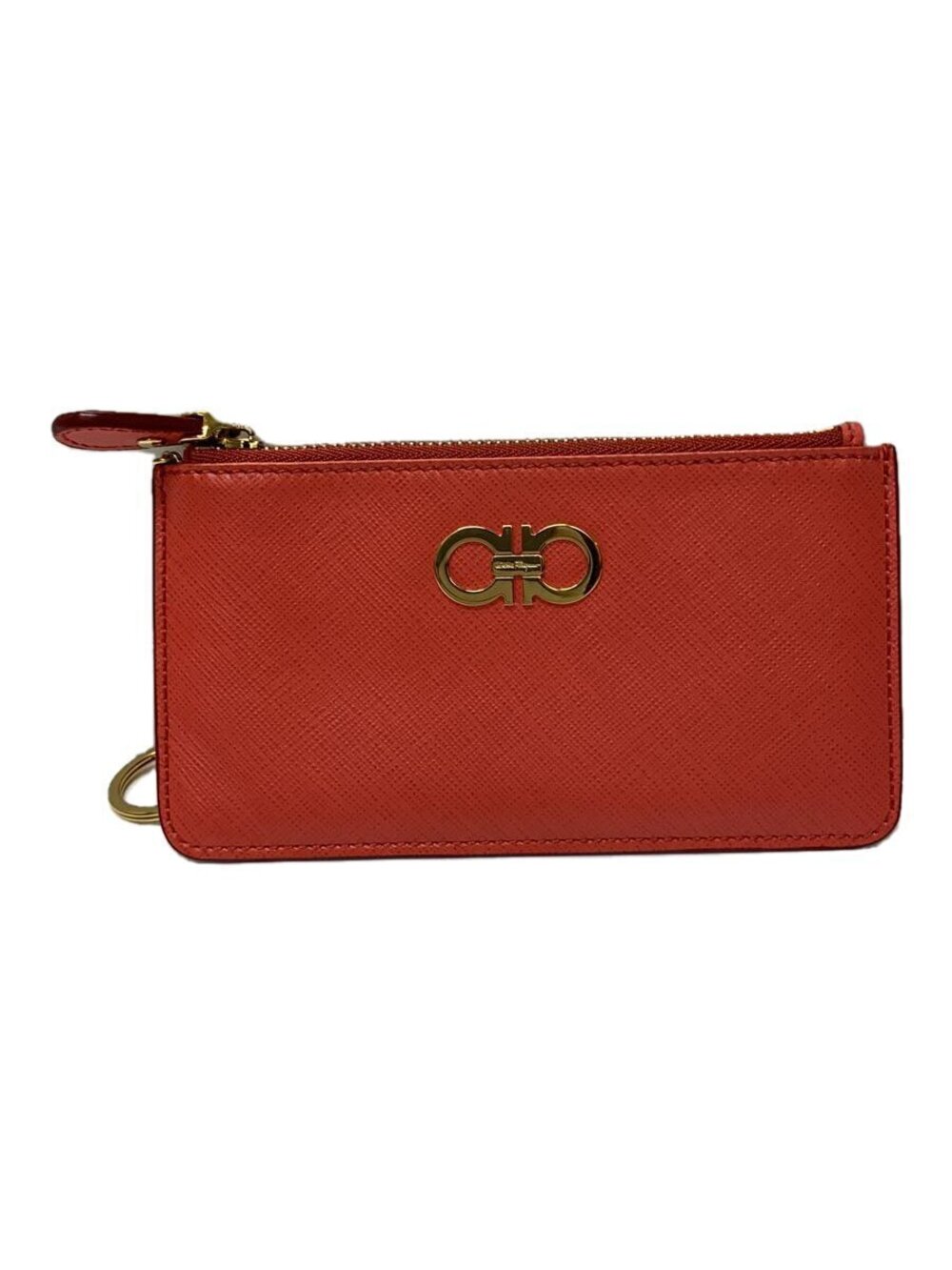 Salvatore Ferragamo Gancini Card Case Wallet Leather Pink